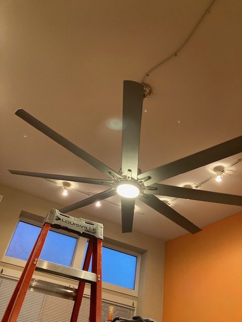 recently installed ceiling fan